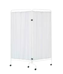 Paravent pliable pour hôpital, 1,8 mx 1,0 m Bleu fonce 2 volets