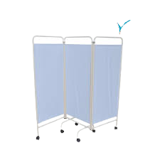 Paravent pliable pour hôpital, 1,8 mx 1,5 m Blanc 3 volets