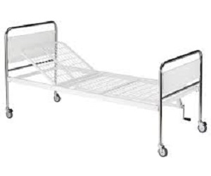 Lit d'hôpital avec roues avec releve buste